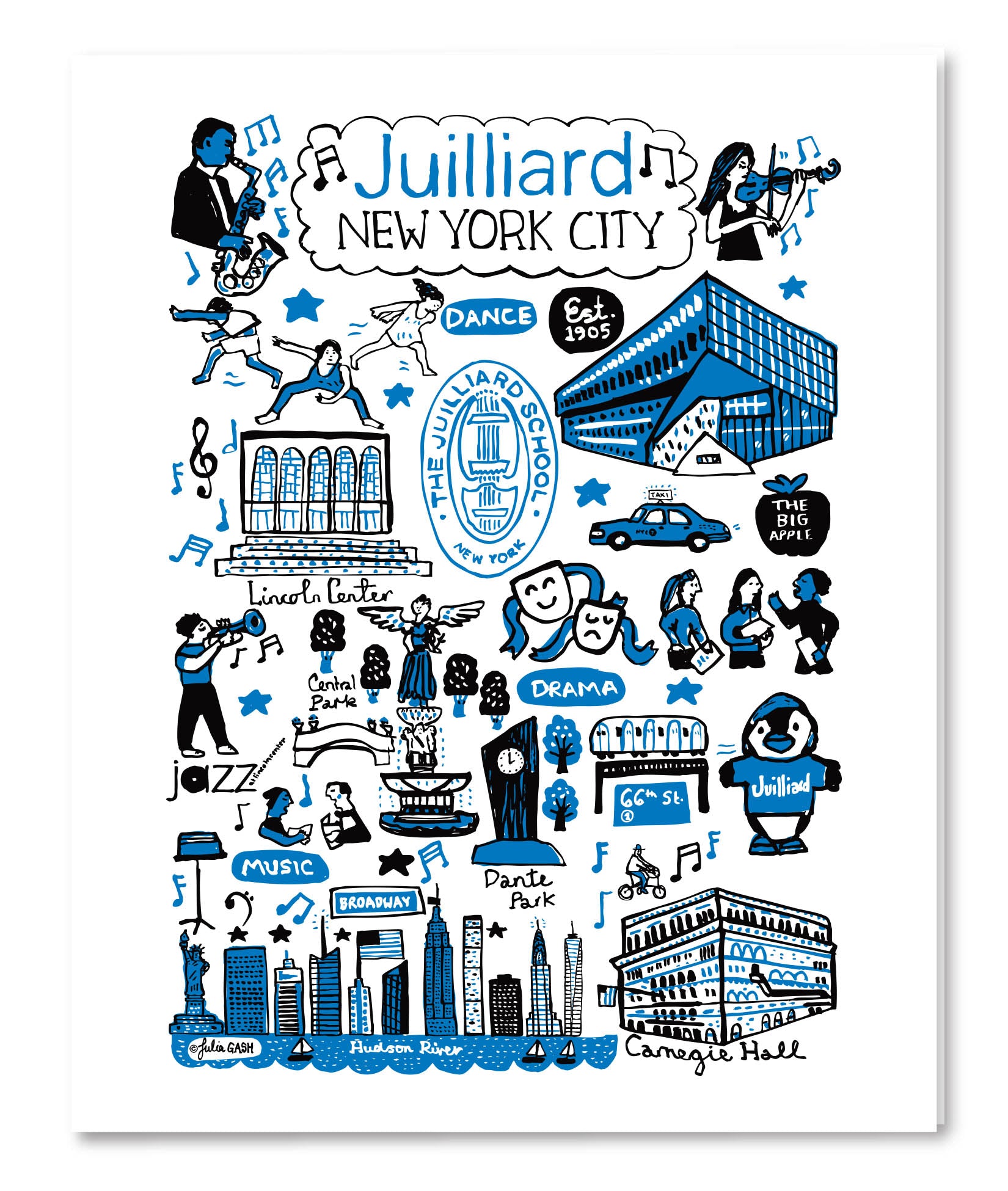 Folder: Juilliard x Julia Gash (2 Pocket Aqueous Paper)