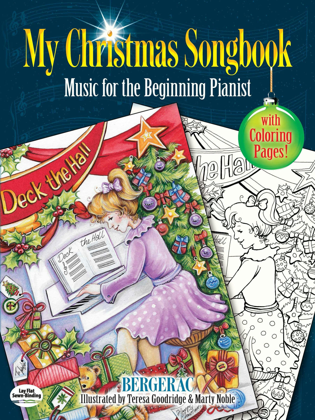 Bergerac My Christmas Songbook: Music for the Beginning Pianist (Includes Coloring Pages!)