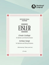 Eisler: Ernste Gesänge (Serious Songs) Vocal Score