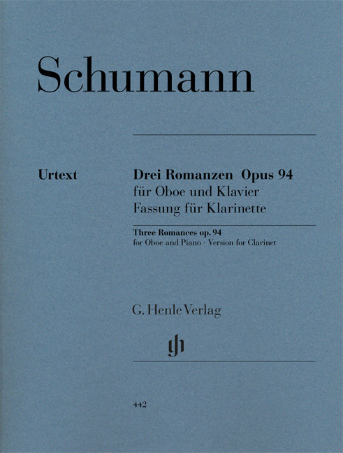 Schumann: Three Romances, Op. 94 for Oboe and Piano