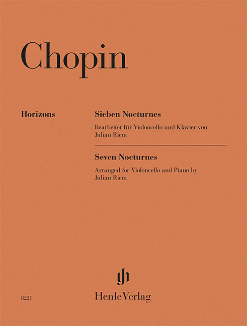 Chopin: Seven Nocturnes Cello and Piano (Henle Horizons, HN 8221)