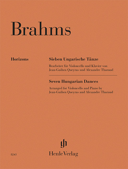Brahms: Six Hungarian Dances Cello and Piano (Henle Horizons, HN 8243)