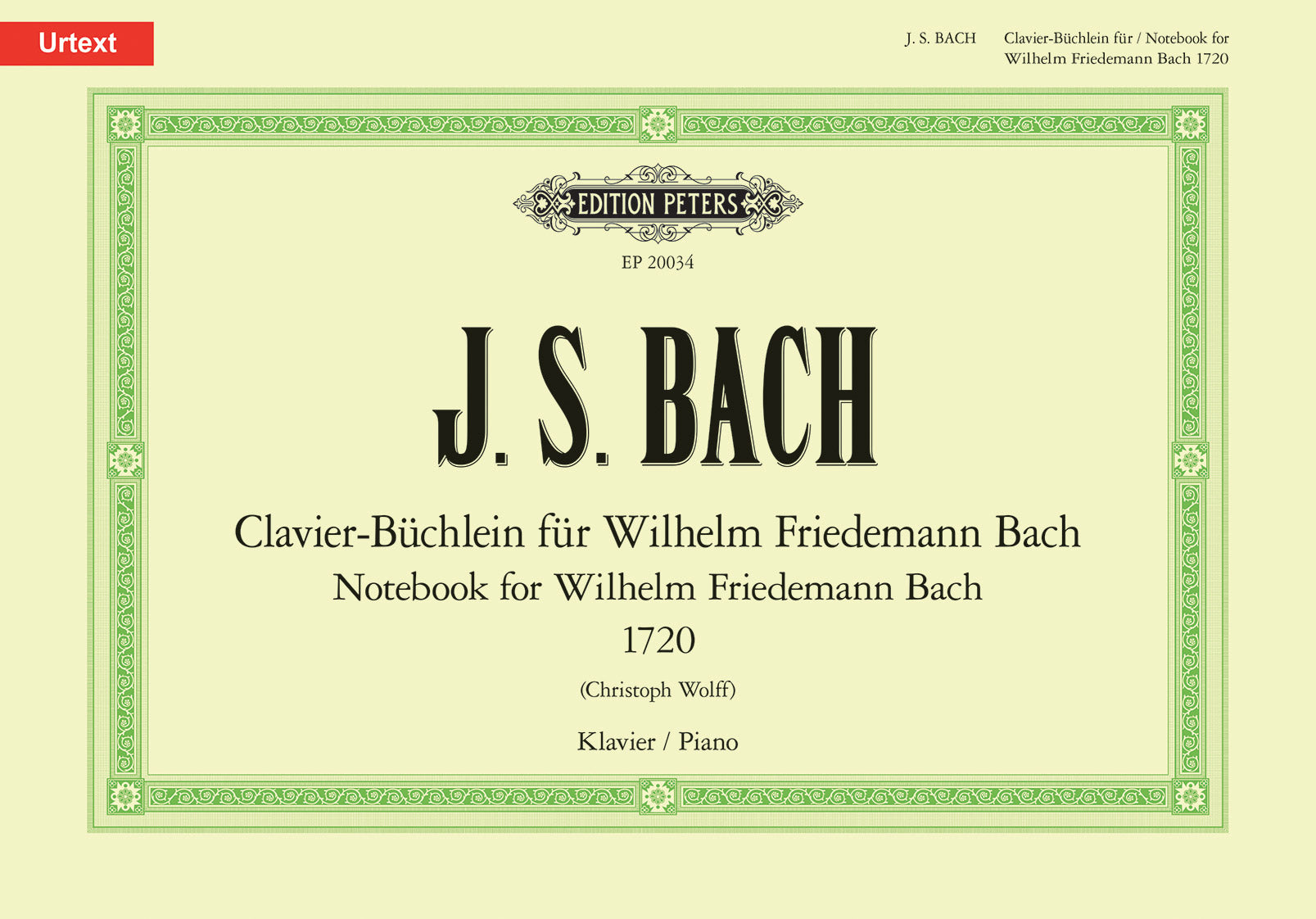 Bach: Notebook for Wilhelm Friedemann Bach cover image