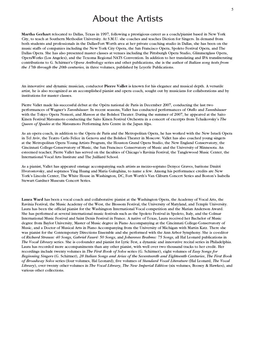 Fauré 15 Selected Songs Low Voice