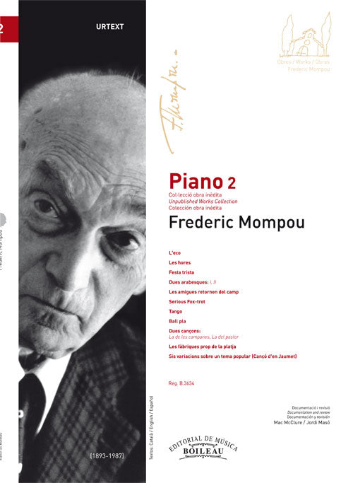 Mompou: Piano Volume 2