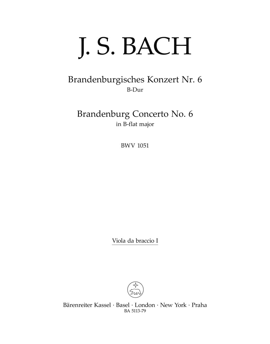 Bach Brandenburg Con 6 Viola 1