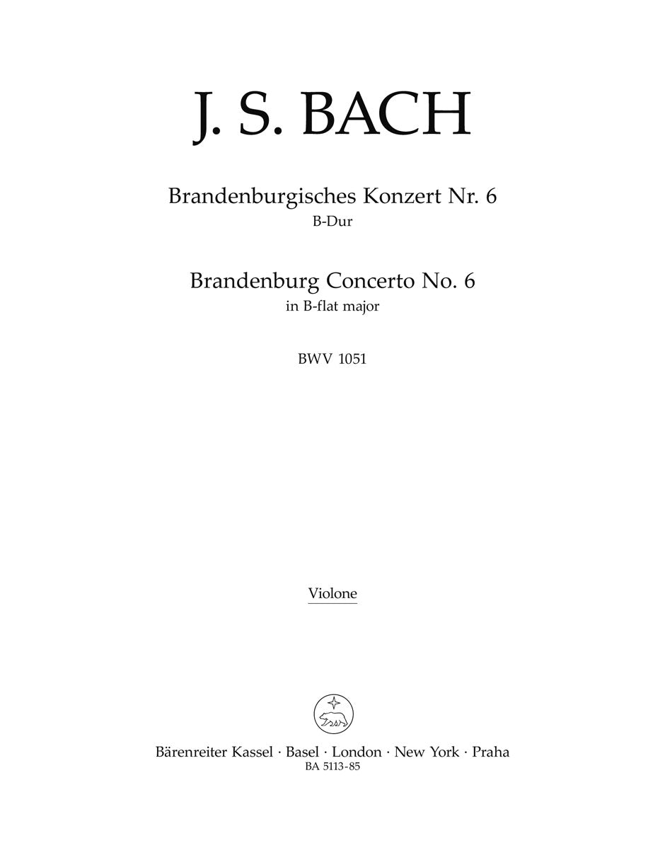 Bach Brandenburg Con 6 Bass