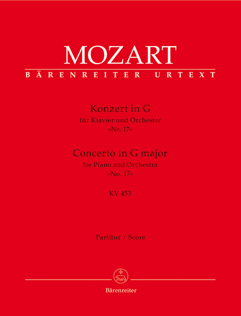 Mozart Concerto for Piano and Orchestra no. 17 in G major K. 453 (Full Score)