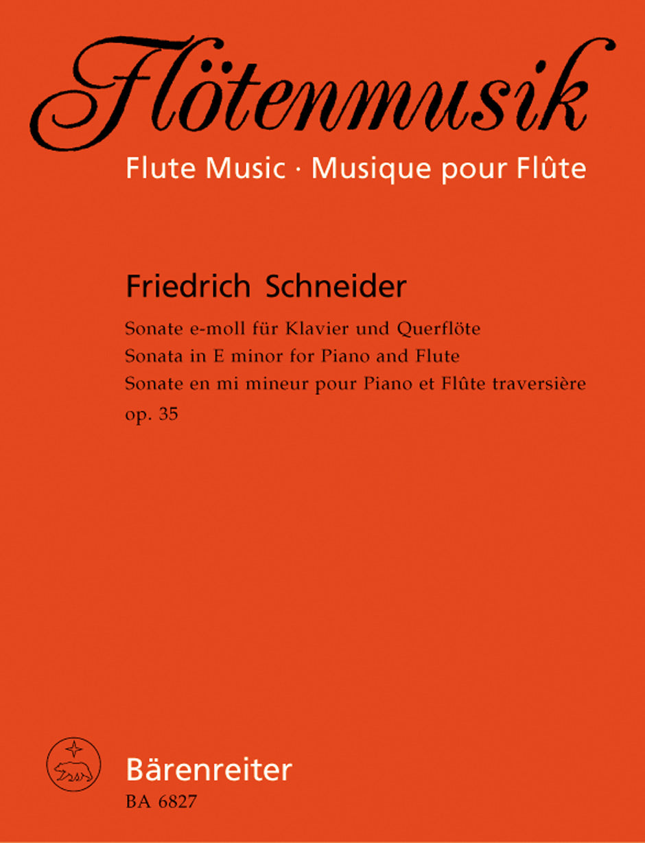 Schneider Sonata for Flute and Piano E minor op. 35