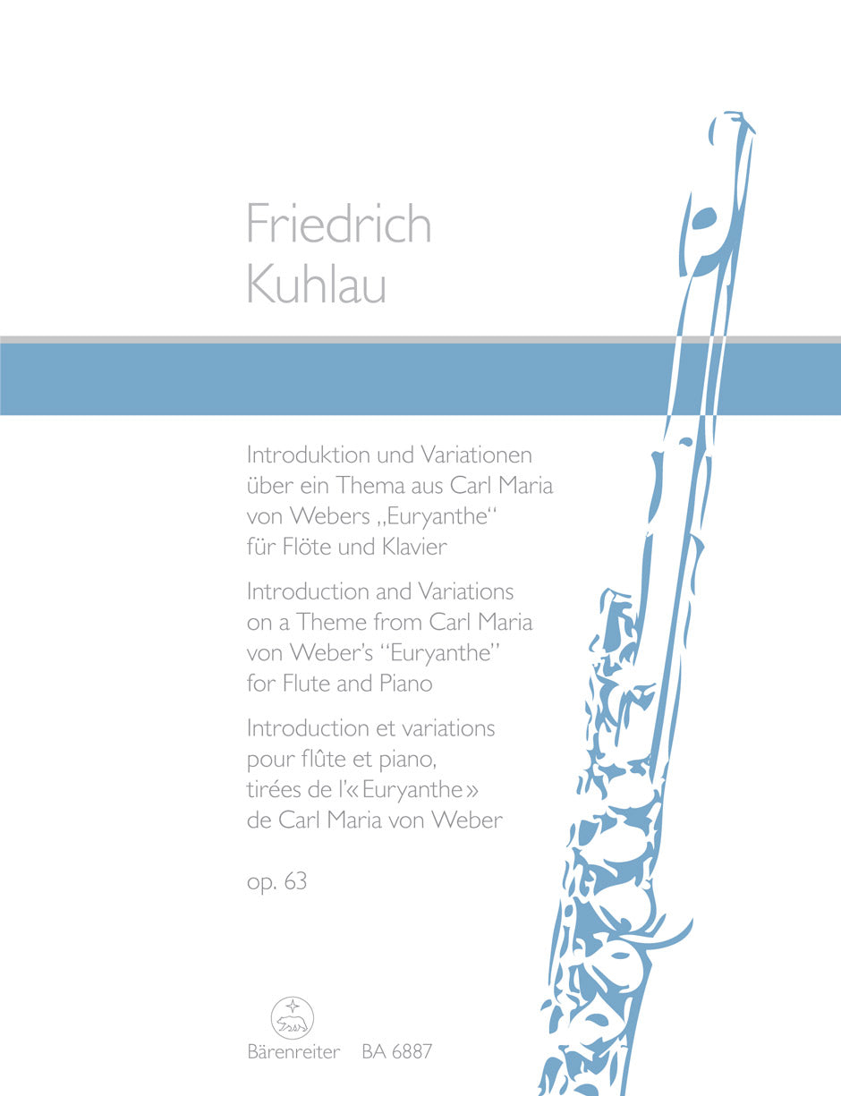 Kuhlau Introduktion und Variationen für Flöte und Klavier (über ein Thema aus Carl Maria von Webers "Euryanthe" op. 63)