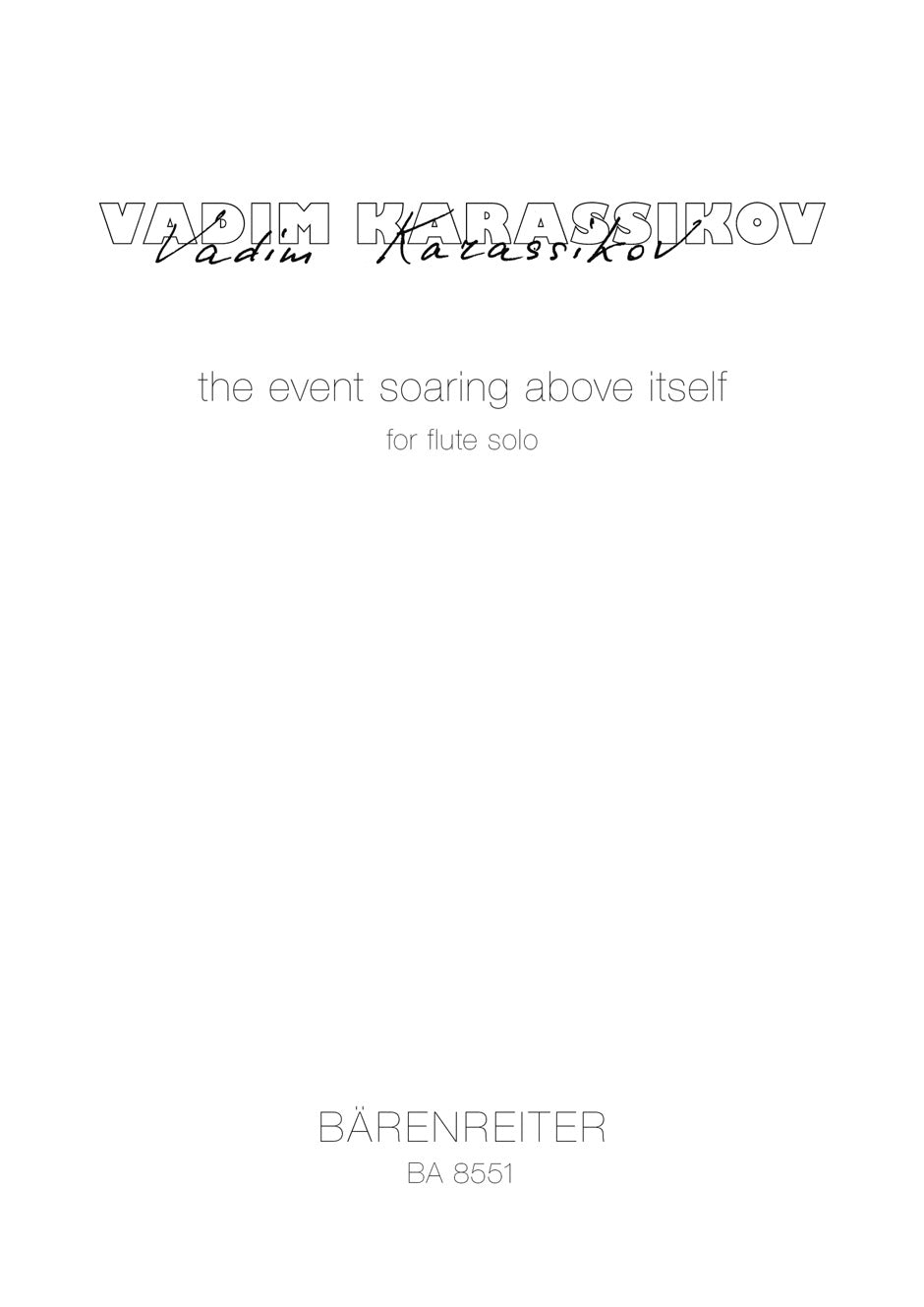 the event soaring above itself for flute solo (2000)
