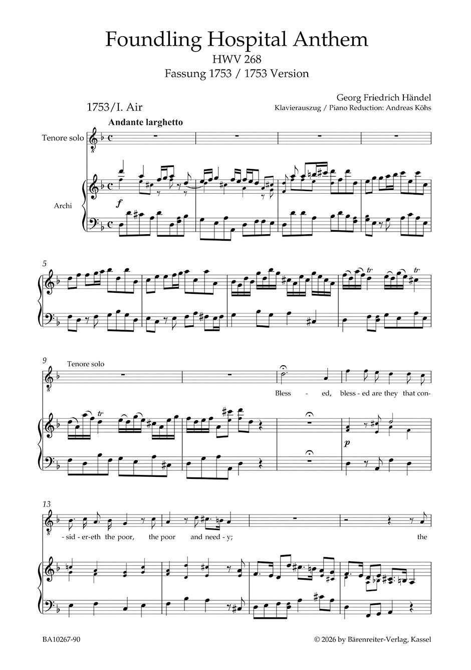 Handel: Foundling Hospital Anthem HWV 268