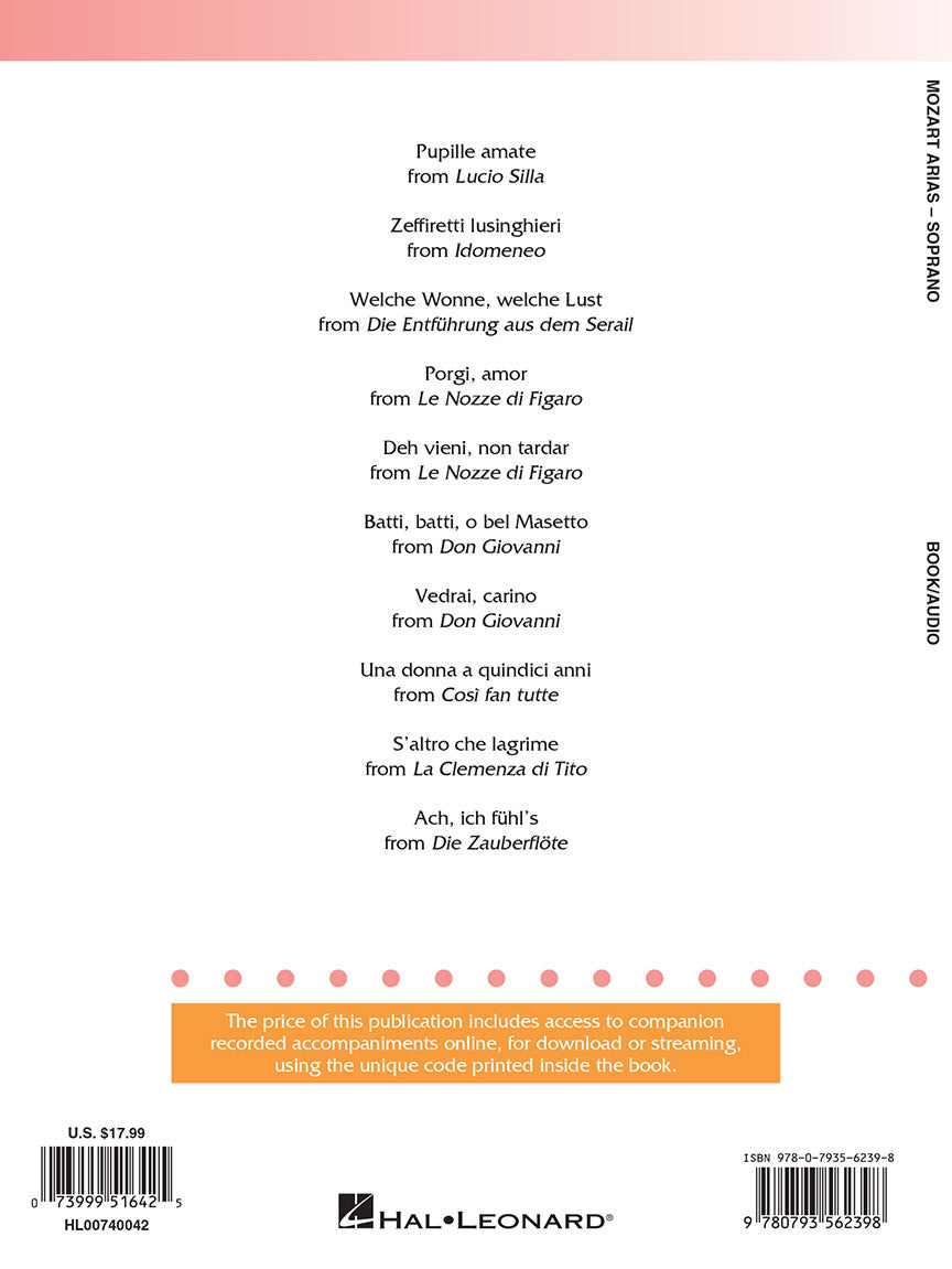 Mozart Arias for Soprano