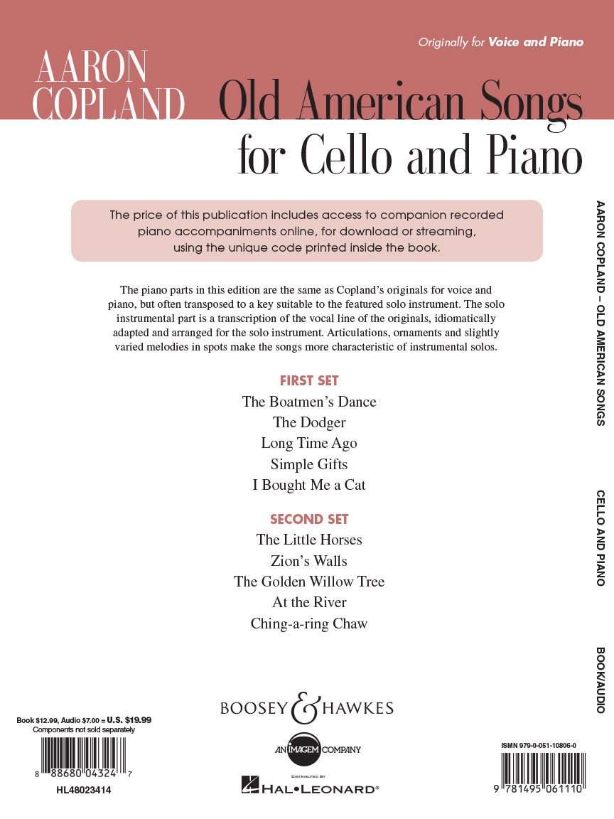 Copland: Old American Songs - Cello