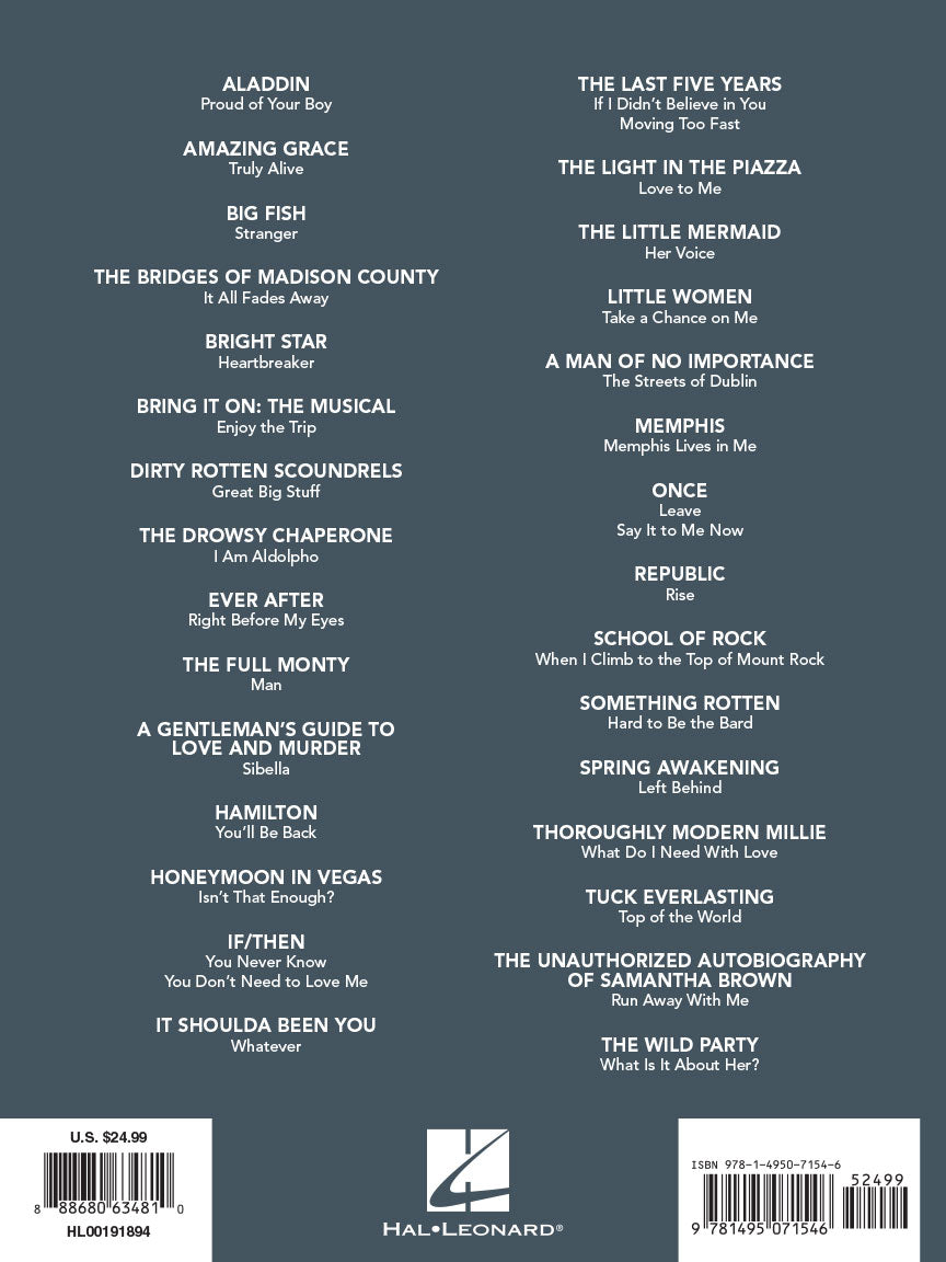 Contemporary Theatre Songs - Tenor