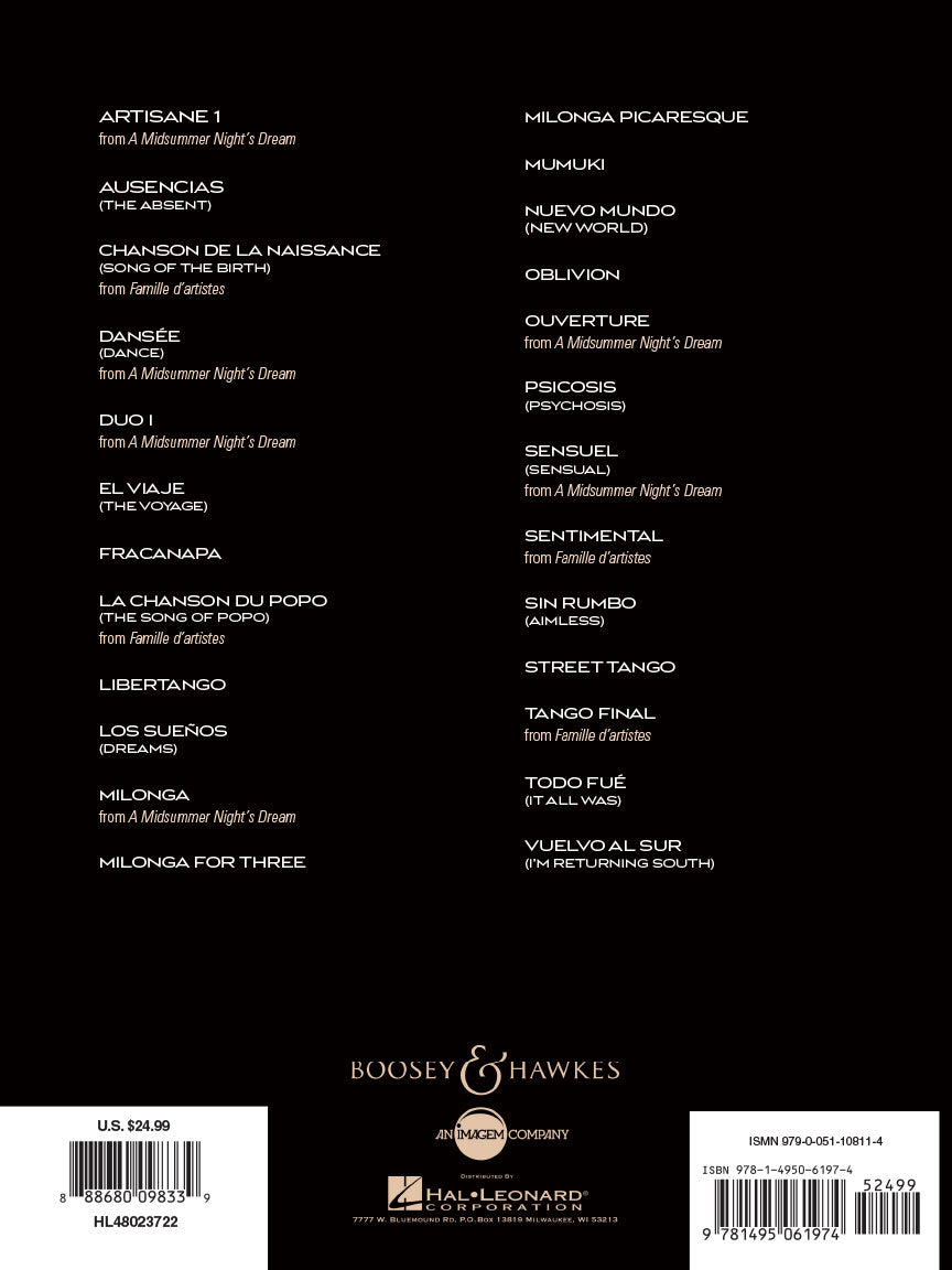 Piazzolla, Astor - 25 Tangos for Trumpet and Piano