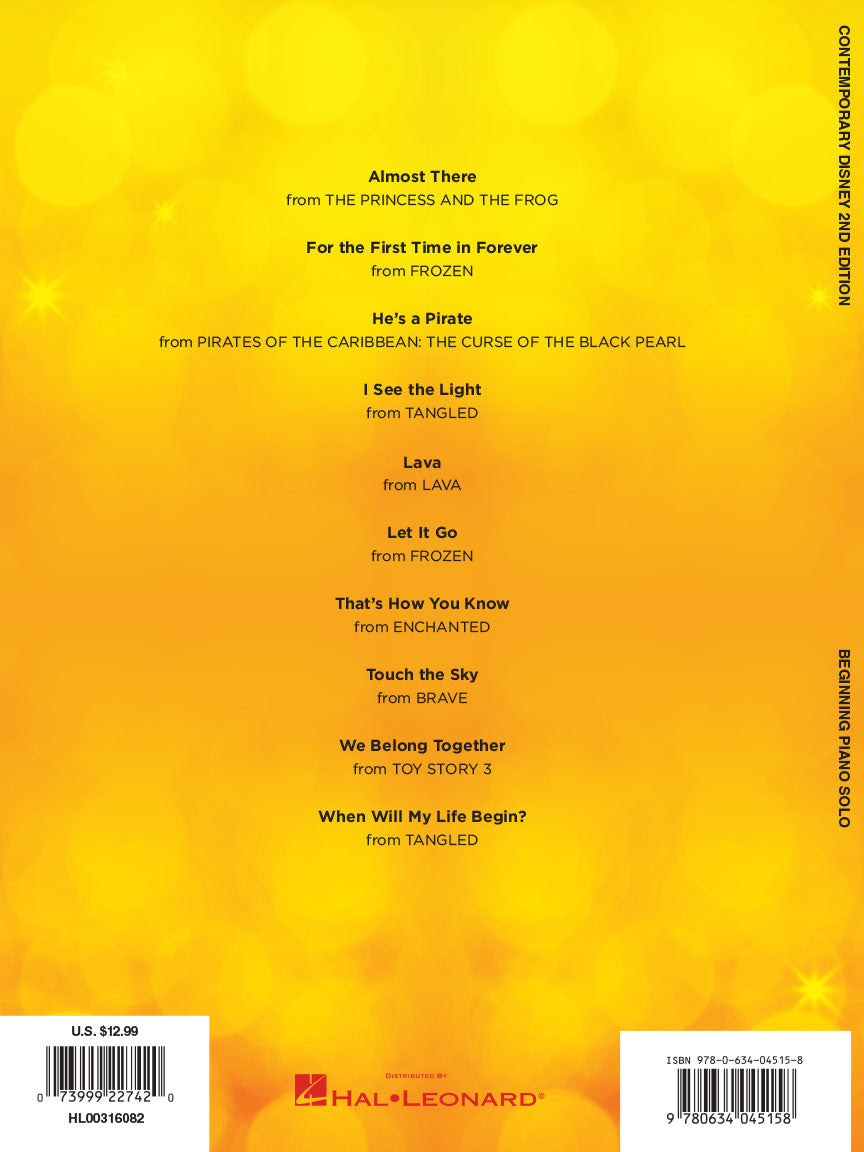 Contemporary Disney Solos - Beginning Piano Solos