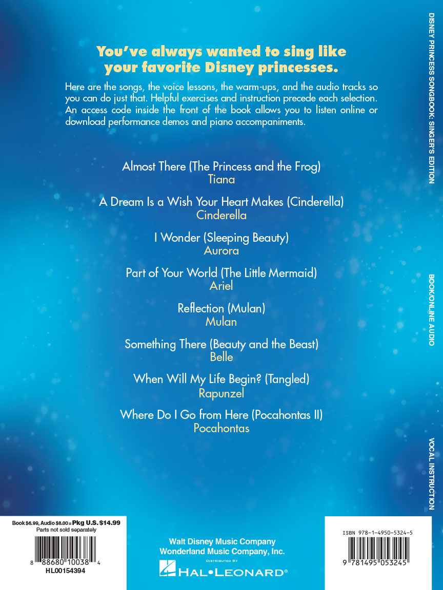 Disney Princess Songbook - Singer's Edition