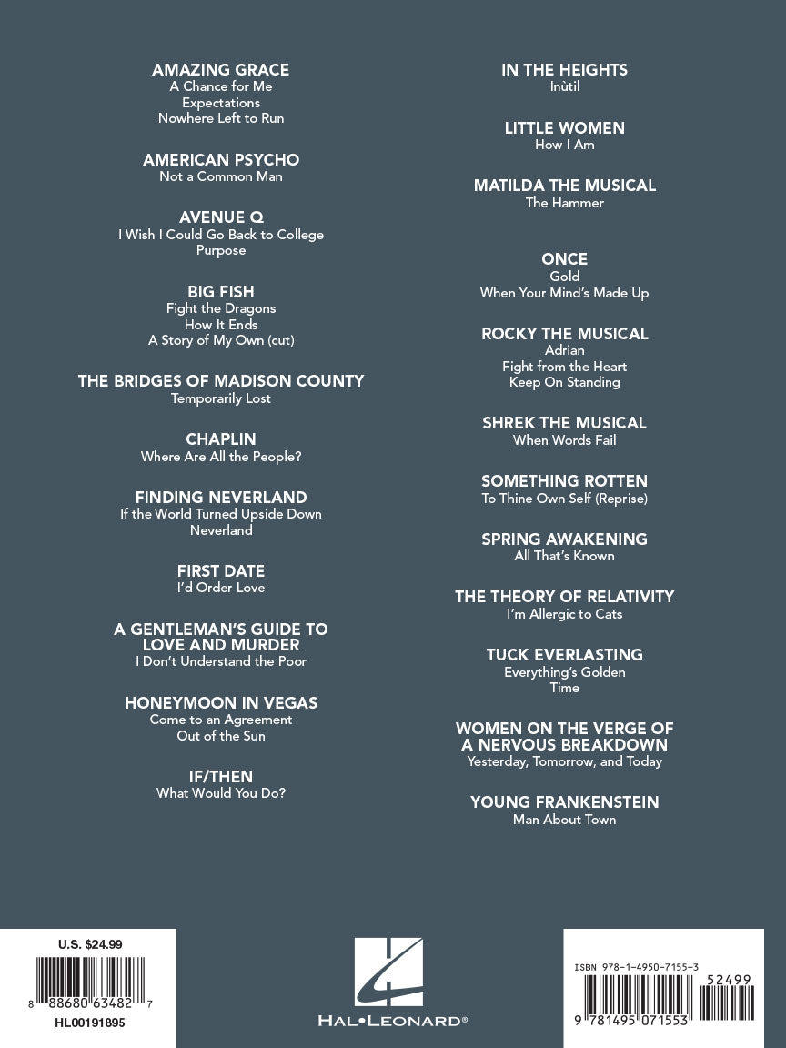 Contemporary Theatre Songs - Baritone