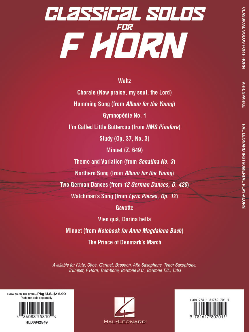 Classical Solos for F Horn - 15 Easy Solos for Contest and Performance