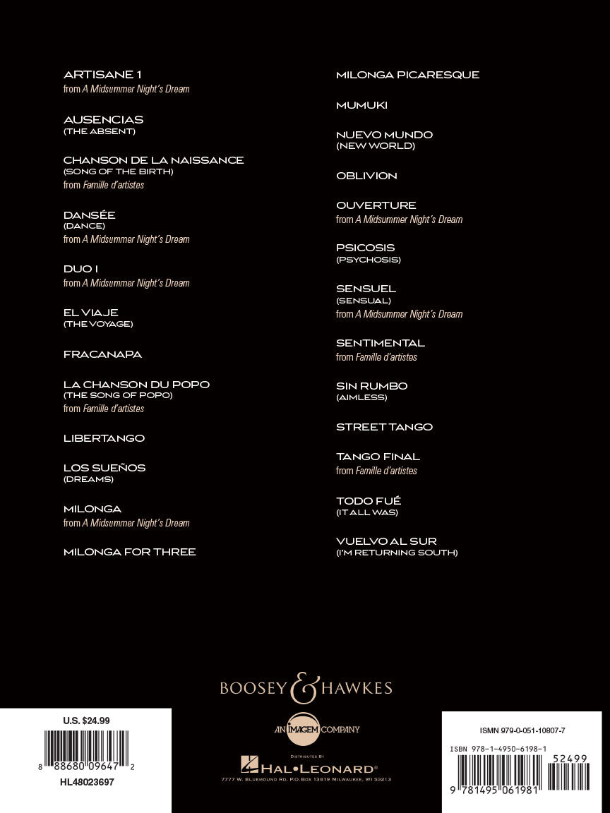 Piazzolla, Astor - Tangos for Cello and Piano