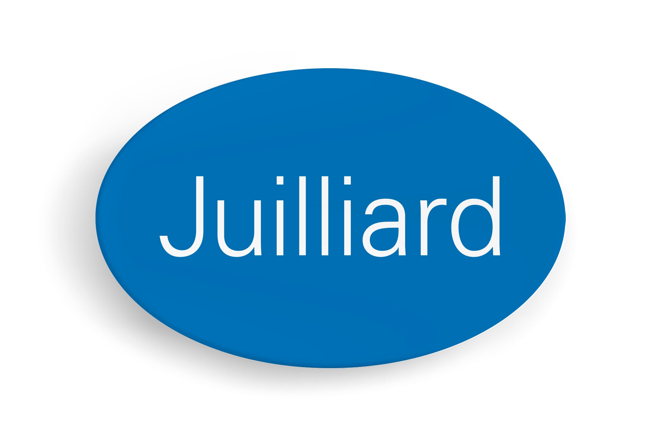 Magnet: Juilliard Universal Font Blue Oval (thin car magnet)