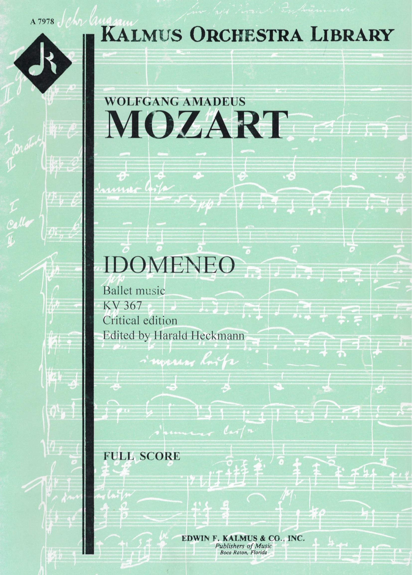 Mozart: Idomeneo Ballet Music K. 367 (Full Score)