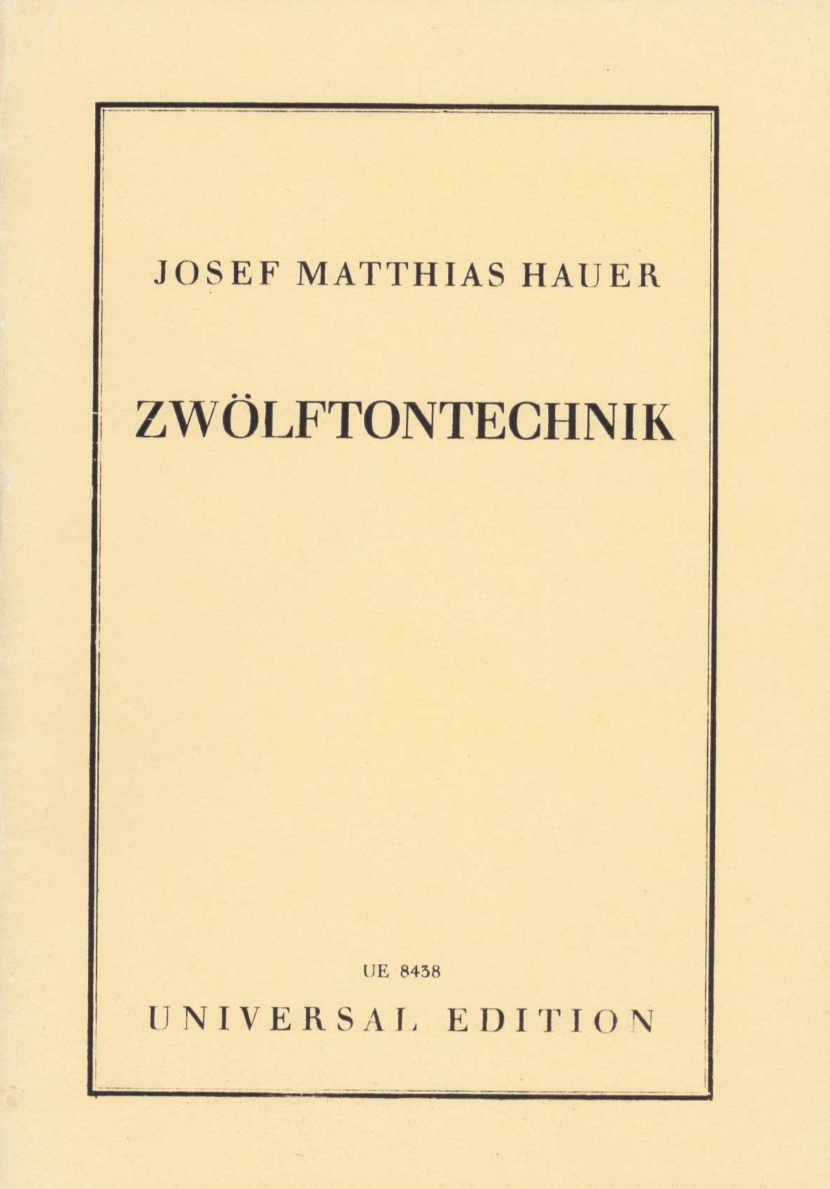 Hauer: Twelve Tone Technique