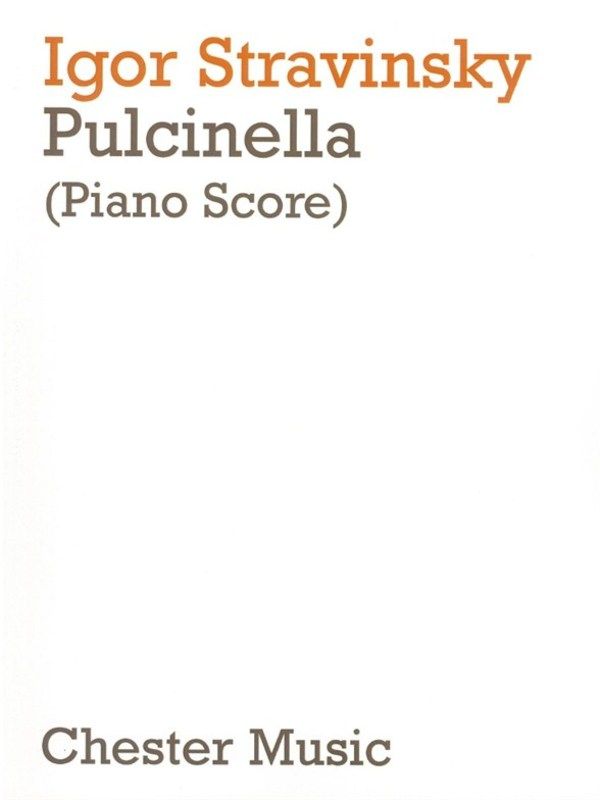 Stravinsky Pulcinella Piano Vocal Score