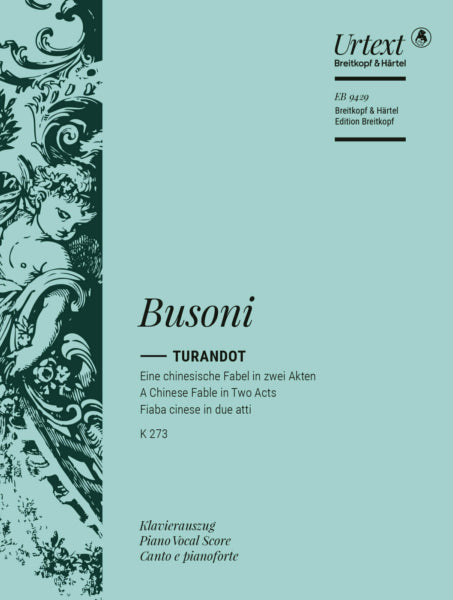 Busoni Turandot K 273 Piano Vocal Score
