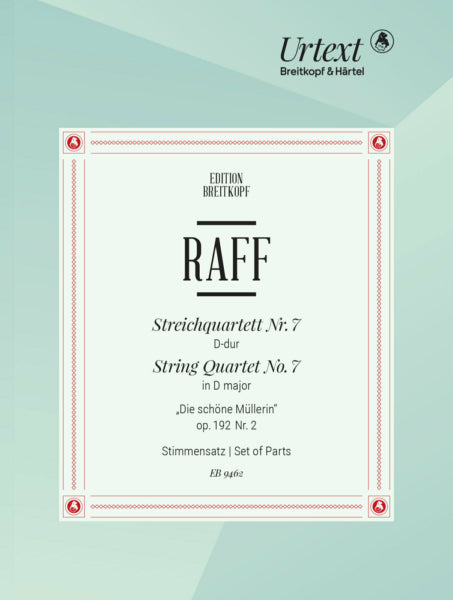 Raff String Quartet No. 7  Op 192 #2   Set of Parts