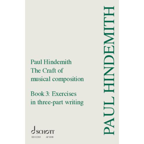 Hindemith The Craft of Musical Composition Volume 3