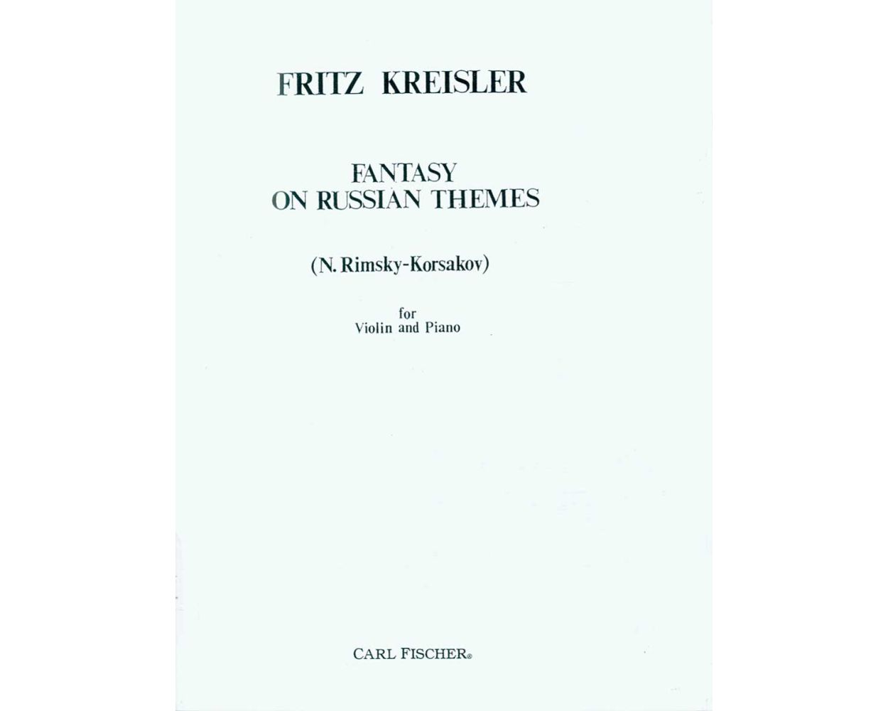 Rimsky-Korsakov: Fantasy on Russian Themes