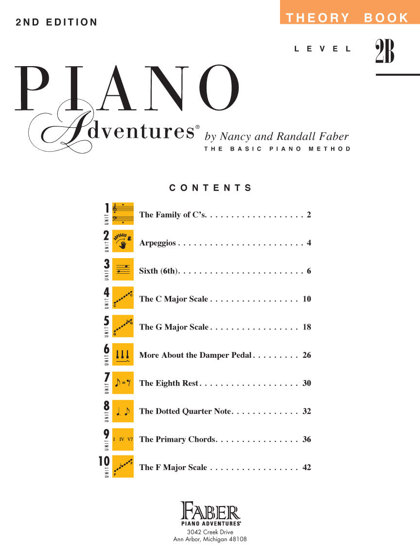 Faber Piano Adventures - Theory Book Level 2B