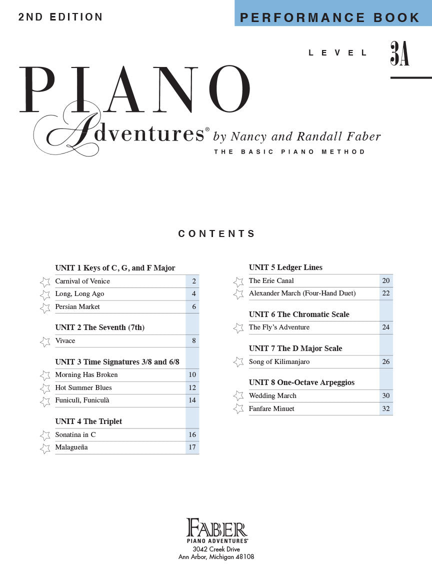 Faber Piano Adventures Performance Book 3A