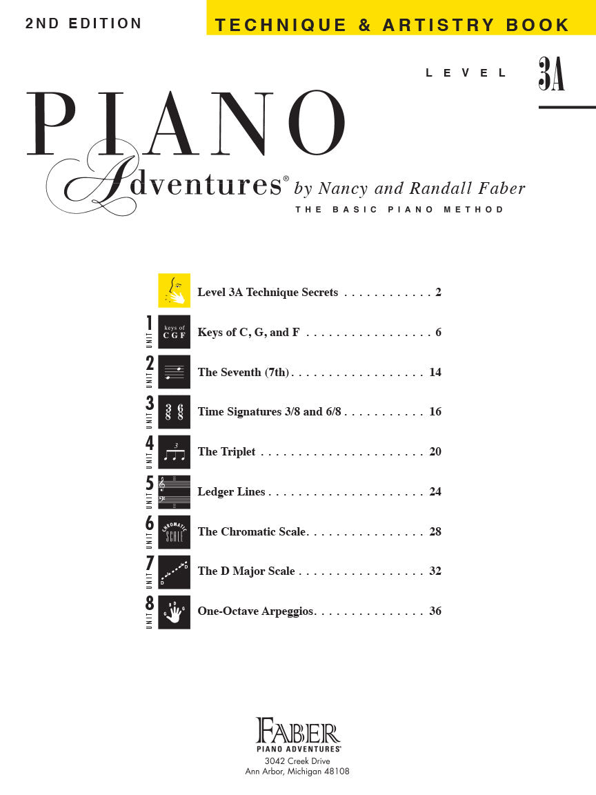 Faber Piano Adventures Technique & Artistry Book - Level 3A
