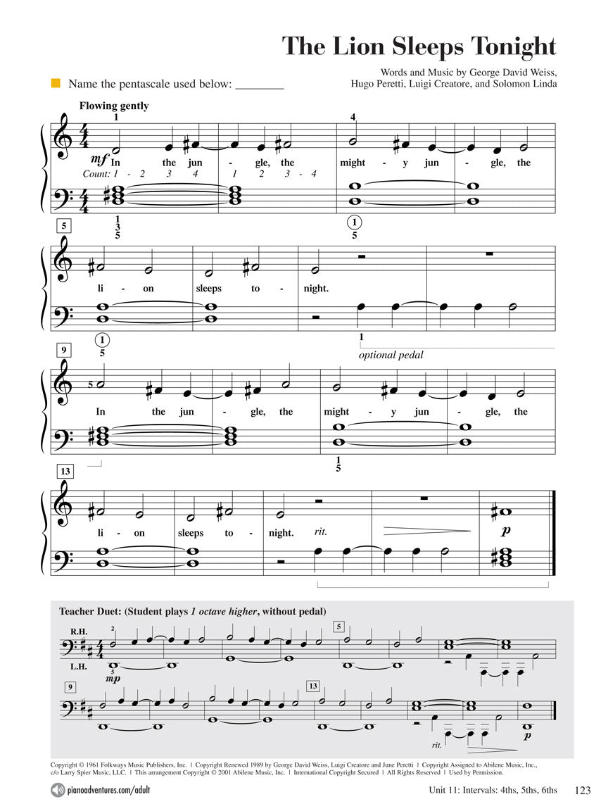 Faber Adult Piano Adventures All-in-One Piano Course Book 1 (Book with online media)