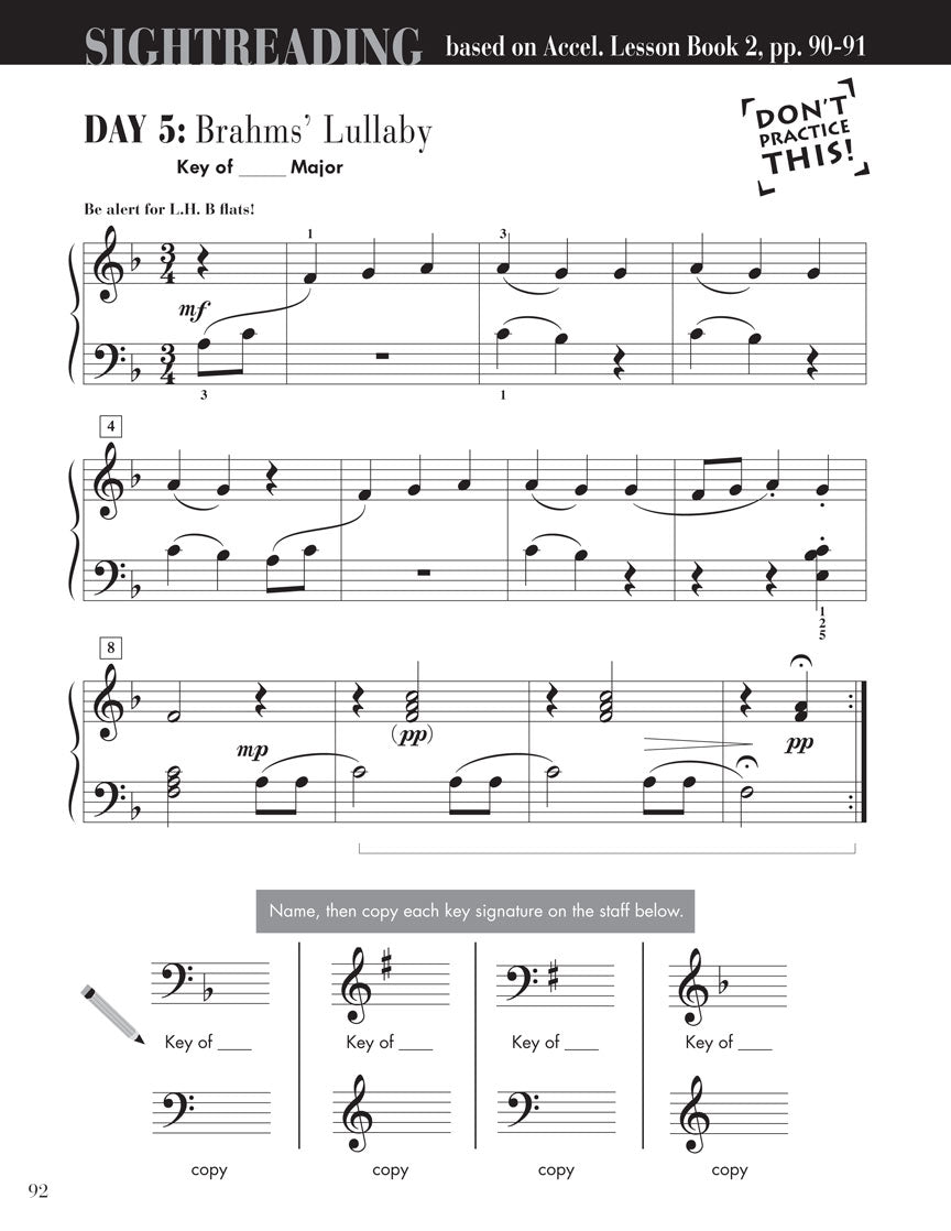 Accelerated Piano Adventures Sightreading Book 2