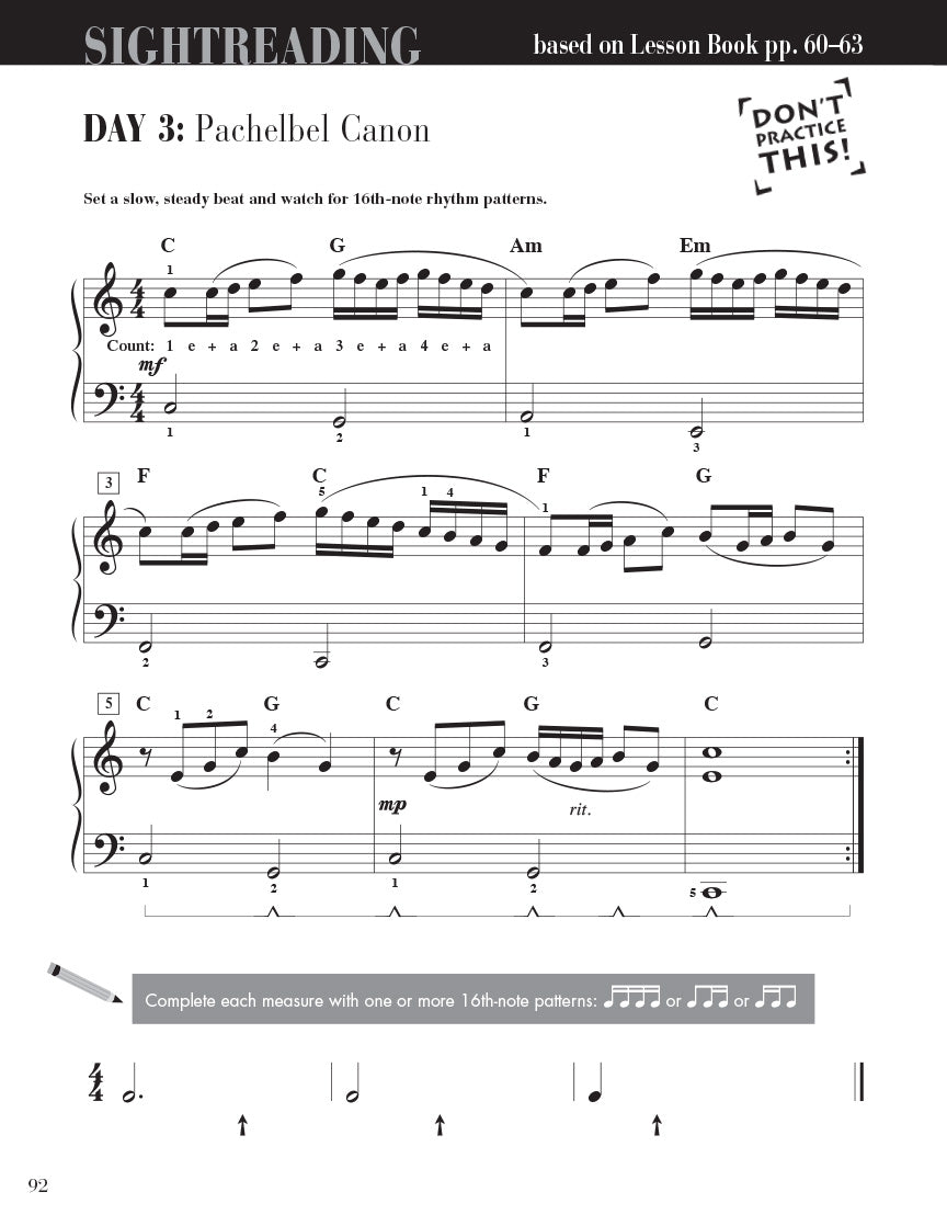 Faber Piano Adventures Sightreading Level 3B