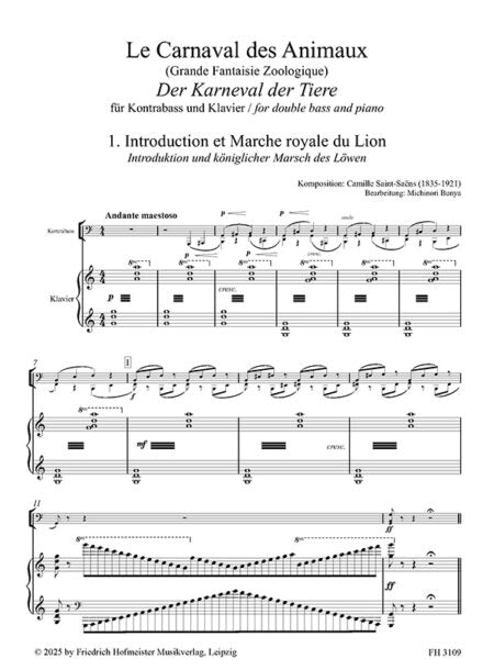 Saint-Saëns: The Carnival of the Animals (arr. Double Bass & Piano)
