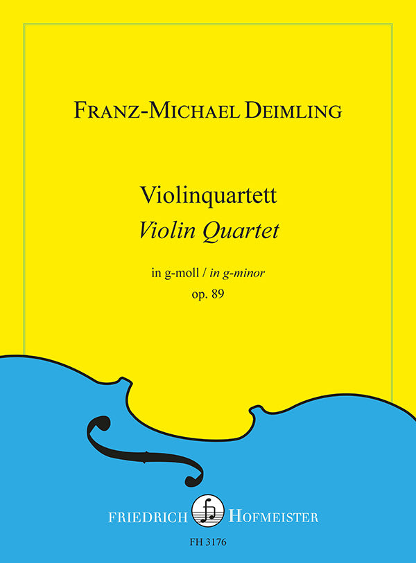 Deimling: Violin Quartet in G minor, Op. 89 (Score and Parts)