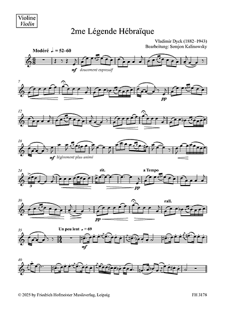 Violin Music by Jewish Composers