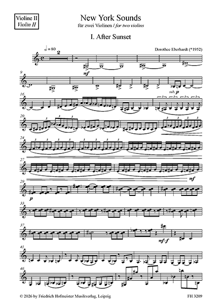 Eberhardt: New York Sounds - Two Violins