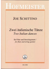 Schittino Two Italian Dances for Flute and String Quintet