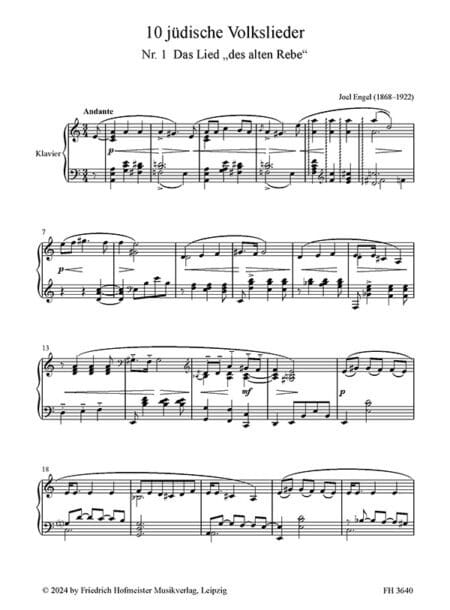 Piano Music by Jewish Composers