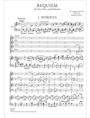 Mozart Requiem Vocal Score