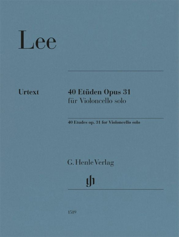 Lee: 40 Etudes for Cello Solo, Op. 31