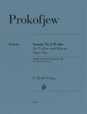 Prokofiev: Violin Sonata No. 2 in D Major, Op. 94a (from Flute and Piano) for Violin