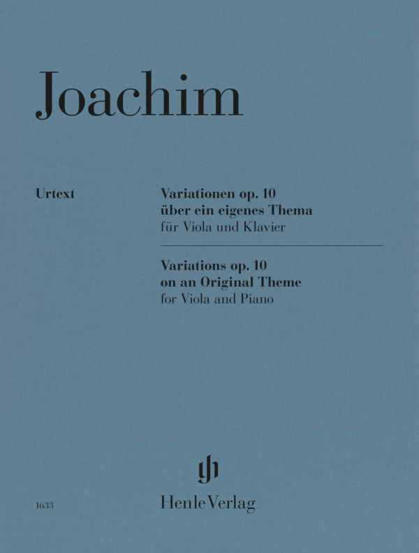 Joachim: Variations on an Original Theme Op. 10 for Viola and Piano