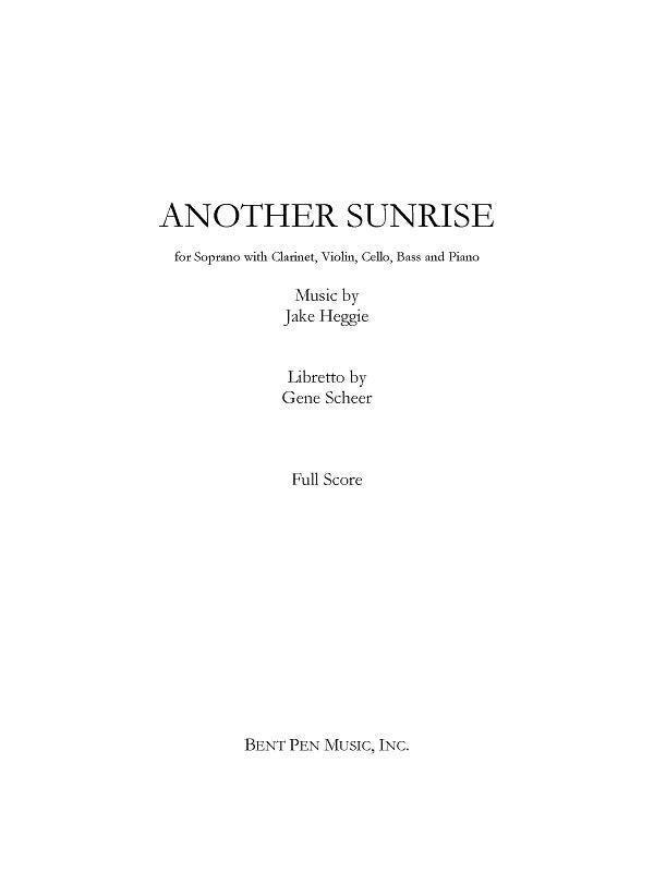 Heggie: Another Sunrise (Piano/Vocal Score)